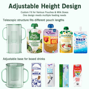 Support <span class=keywords><strong>pour</strong></span> carton de lait avec poignée, récipient anti-écrasement <span class=keywords><strong>pour</strong></span> lait, tasse à boire <span class=keywords><strong>pour</strong></span> bébé avec poignée <span class=keywords><strong>pour</strong></span> l'apprentissage de la consommation de lait - Product Image 3