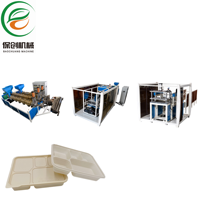 Automatische inline thermoformmachine voor het maken van wegwerp plastic PP lunchboxen met compartimenten