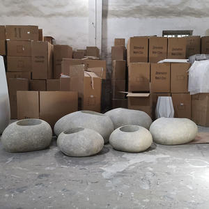 Vaso Decorativo Moderno <span class=keywords><strong>in</strong></span> <span class=keywords><strong>Cemento</strong></span> Leggero, Grande e Rotondo, Senza Giunture, per Interni/Esterni, Ornamento da Giardino - Product Image 6