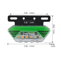 Feu de position latéral LED avec support en acier noir, couleurs bleu, vert, rouge, blanc, ambre, 12V 24V, étanche pour camion et remorque