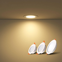 Projecteur commercial LED rond 3W 5W 7W 9W, plafonnier encastré COB