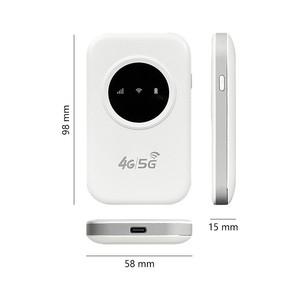 Punto de Acceso Móvil <span class=keywords><strong>WiFi</strong></span> de Bolsillo 4G 5G de 150 Mbps, Admite 10 Dispositivos Conectados, Router <span class=keywords><strong>WiFi</strong></span> Portátil con Ranura para Tarjeta <span class=keywords><strong>SIM</strong></span> para Viajes en Auto - Product Image 1