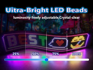 Panneau LED numérique flexible contrôlé par application Motif de texte personnalisé Animation préfabriquée Évalué IP65 pour l'utilisation de filaments et de bouteilles de route de jardin - Product Image 2