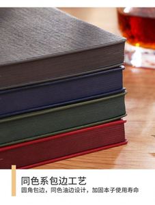 สมุดบันทึกธุรกิจ A5 พิมพ์ลายวินเทจระดับพรีเมียม 100 แผ่น ปกหนังนิ่ม พิมพ์ดิจิทัล ปรับแต่งโลโก้ได้ ของขวัญใช้งานได้จริง - Product Image 3