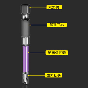 KZD Electrician Flat Head <b>Screwdriver</b> <b>Bit</b> <b>Set</b> Industrial Grade Polishing Finish Plastic Handle - Product Image 3