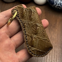 Étui pour briquet jetable en cuir pleine fleur fait main avec clip porte-clés, protection contre les chocs et les rayures