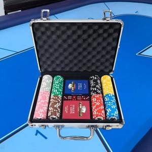 Estuche <span class=keywords><strong>de</strong></span> Almacenamiento para <span class=keywords><strong>Fichas</strong></span> <span class=keywords><strong>de</strong></span> Póker <span class=keywords><strong>de</strong></span> Aluminio, 200 Unidades, 40 mm, <span class=keywords><strong>con</strong></span> Acolchado <span class=keywords><strong>de</strong></span> Espuma y Compartimento para Cartas, Maletín <span class=keywords><strong>de</strong></span> Transporte, Venta al Por Mayor, OEM, Personalizado - Product Image 3