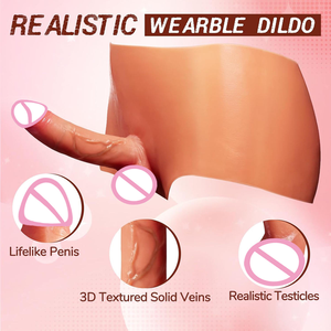 Juguete sexual para adultos, consolador portátil para lesbianas, pantalones, pene <span class=keywords><strong>Artificial</strong></span> Sexy para mujer, consolador portátil de silicona suave realista para hombres - Product Image 3