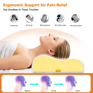 Oreiller cervical en mousse à mémoire de forme à double hauteur, soutien ergonomique du cou pour soulager la douleur et aligner la colonne vertébrale - Product Image 4