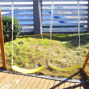 Ensemble de balançoires en bois avec maisonnette, toboggan, barres de grimpe et télescope - Aire de jeux pour enfants dans la cour - Product Image 6