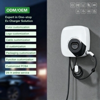 Nouvelle borne de recharge pour véhicules électriques de type 2, norme mondiale, 32A 7KW, Wallbox RFID WIFI OCPP 1.6, station de recharge rapide pour parking public Huinengzhi