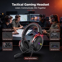 Casque de jeu sans fil OEM ODM avec annulation active du bruit, son surround 7.1, design supra-auriculaire en cuir et métal