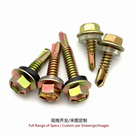 Vis autoperceuses à tête hexagonale avec rondelle, zinguées, DIN7504, pointe de perçage, M4.2 M4.8 M5.5 M6.3, Yunnan Kunming, vente en gros
