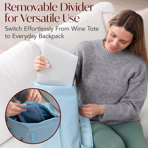 Borsa Portabottiglie in Pelle PU Opaca, <span class=keywords><strong>Zaino</strong></span> per Vino con Cinghie, Portabicchieri Leggero e Portatile con Scomparti - Product Image 5
