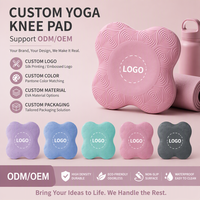 Coussin de soutien pour les genoux en PU antidérapant, imperméable et écologique, avec logo personnalisé RS, pour la pratique du yoga et la protection des articulations.