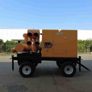 Pompe mobile de lutte contre les inondations, moteur diesel, tête d'aspiration de 7 m, centrifugeuse, transport des eaux usées, secours d'urgence - Product Image 2
