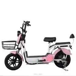 Bicicleta Eléctrica de 14 Pulgadas, 48V, Motor sin Escobillas de 350W, 3 Velocidades, Pantalla Digital, Freno de Tambor, Alcance de 50 km, Cuadro de Acero, Batería de Plomo-Ácido - Product Image 6
