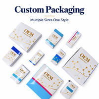 Boîtes rigides personnalisées OEM pour ampoules fenêtrées, support blister, matériaux recyclés, impression quadricolore pour l'emballage de flacons de produits de beauté et de soins de la peau