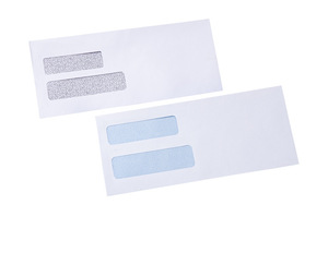 Custom Printed Wallet Business Envelopes with Peel and Seal Self Adhesive Single or Double <b>Window</b> Security Features - Product Image 1