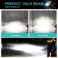 Lampu Depan Motor LED MOTOLED H4 Hs1 H6 Ba20d P15d AC DC 8-80V