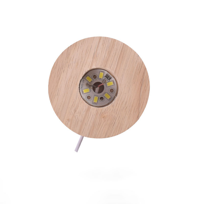 Lumière blanche du support de lampe de rondin