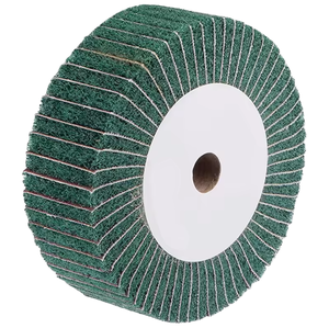 Roue à lamelles en nylon combinée avec arbre en tissu non tissé 25mm d'épaisseur meuleuse de polissage de ponçage moyen pour acier inoxydable - Product Image 1