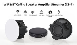 ชุดเครื่องขยายเสียง WiFi ติดเพดาน4นิ้ว, IPX6เครื่องขยายเสียง<span class=keywords><strong>เพลง</strong></span>พื้นหลังแบบหลายห้องเครื่องขยายเสียง BT AUX ติดตั้งง่าย - Product Image 6