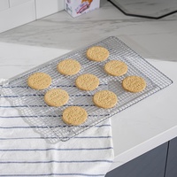 Grille de refroidissement en acier inoxydable GN Pan Wire pour pizza, biscuits, gâteaux, boulangerie, grille de refroidissement pour four, grille de cuisson