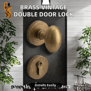Pirinç Çağdaş Çift Kapı Kilidi Sessiz Ayrık Kilit Antik Bronz Top Düğmeli Otel Dış Mekan Atölye Kullanımı İçin - 5 Yıl Garantili - Product Image 4