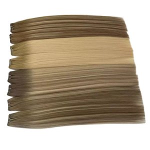 ผมต่อ Genius Weft แท้ 100% เกรดเวอร์จิ้น แบบ Double Drawn บางเฉียบไร้รอยต่อ สามารถตัดได้ เหมาะสำหรับร้านเสริมสวย ขายส่ง - Product Image 1