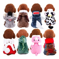 Fabrication en gros de manteaux mignons pour chiens de dessin animé, accessoires pour animaux de compagnie, vêtements d'hiver pour petits chiots