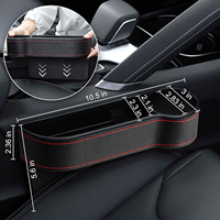 Organisateur de rangement pour l'espace entre les sièges de voiture avec pochette latérale pour console, porte-gobelet et port de charge USB, conçu pour l'intérieur de la voiture