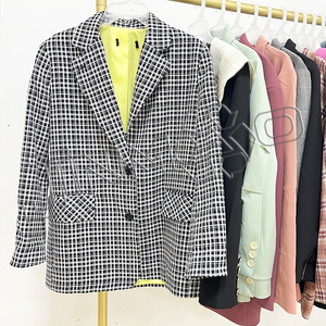 Vente chaude directe mode vert blazer femmes bureau d'affaires décontracté dame printemps costume haut vêtements d'occasion en balles mixtes - Product Image 5