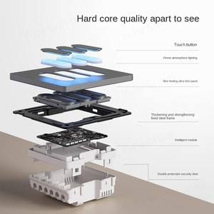 Interruptor de Luz Inteligente de 1/2 Gang con Botón Táctil, Control Múltiple, Compatible con Cable Neutro, Control por Voz Alexa, 10A, Interruptor de Pared Inteligente para PC - Product Image 5