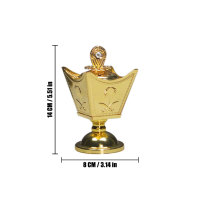 Brûleur d'encens musulman doré de style moyen-oriental par galvanoplastie décoratif pour la maison, le bureau et la chambre à coucher.