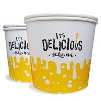 Gros Réutilisable Durable Pop Corn Baignoires Papier De Poulet Boîte de Pop-Corn Pour Soirée Cinéma Thème Partie Théâtre Carnavals Des Collectes de Fonds