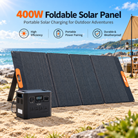 Panneau solaire pliable ETFE 400W, mono, 23% d'efficacité, connecteur MC4, pour camping en plein air, station d'alimentation pour camping-car, OEM ODM