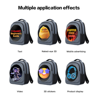 Mochila Ventilador de Holograma 3D Pantalla LED Paneles Transparentes Equipo de Publicidad Señalización Digital Panel de Visualización Ultra Claro