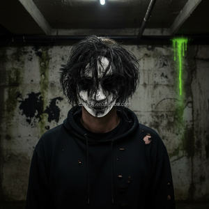 Máscara <span class=keywords><strong>de</strong></span> Pelo <span class=keywords><strong>de</strong></span> Calavera, Demonio y Joker en Blanco y Negro, Estilo Asesino <span class=keywords><strong>de</strong></span> Terror Espeluznante para Halloween, Disfraz Loco para Fiestas Temáticas y Bodas - Product Image 3