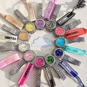 Jam tangan kuarsa pria, arloji unik bergaya Hip-Hop Eropa 2025, bertatahkan berlian Romawi populer baja tahan karat asing - Product Image 1