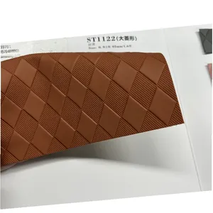 new design pvc synthetic leather embossing diamond pattern for hand bags PVC faux leather