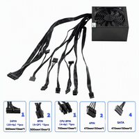 Alimentation PC de haute qualité 24PIN 650W, silencieuse, noire, ventilateur 120mm, alimentation PC de jeu de bureau