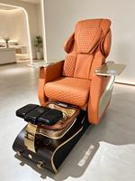 Fauteuil de pédicure électrique luxueux BOMACY avec massage par pétrissage/vibration, bassin de bain de pieds en verre, lumières LED 7 couleurs, fonction complète