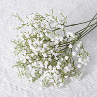Fleur de gypsophile artificielle en colle souple faite à la main, décoration de mariage, étoiles, toucher doux, caoutchouc, à tenir en main