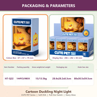 Veilleuse promotionnelle en forme de canard pour chambre d'enfant, lampe de chevet orange de dessin animé, emballage en boîte, décoration de chambre d'enfant