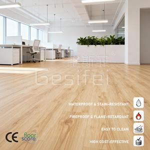 Revêtement de <span class=keywords><strong>sol</strong></span> <span class=keywords><strong>en</strong></span> vinyle PVC antidérapant à effet bois, <span class=keywords><strong>rouleau</strong></span> de <span class=keywords><strong>sol</strong></span> plastique imperméable pour écoles, appartements, bureaux et projets - Product Image 4