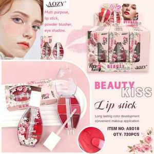 All'ingrosso 720 pezzi Kit trucco vegano di lunga durata Multi-Purpose rossetto fard ombretto Set con etichettatura personalizzata - Product Image 1