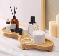 Plateau nuage moderne en bois à un niveau pour la décoration intérieure Plateau de présentation de bijoux en gros personnalisé avec technique de laque