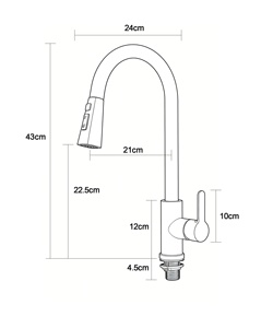 Grifo de Cocina de Acero Inoxidable 304, <span class=keywords><strong>4</strong></span> Modos de Rociado, Alemán, Giratorio 360 Grados, Flexible y Extraíble - Product Image 2