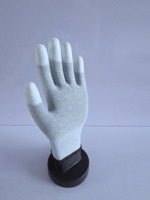 Gants de sécurité en fibre de carbone enduits anti-statiques pour la manipulation de semi-conducteurs et de circuits imprimés
